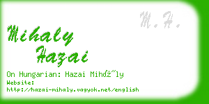 mihaly hazai business card